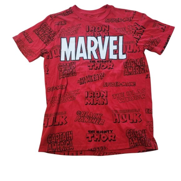 Marvel Spider-Man Captain America Iron-Man T-Shirt Youth Size L (10-12) EUC - Picture 1 of 6